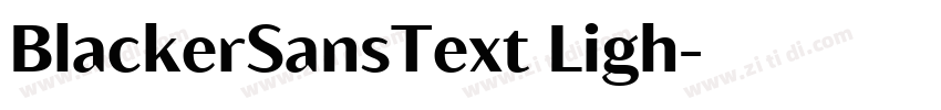 BlackerSansText Ligh字体转换